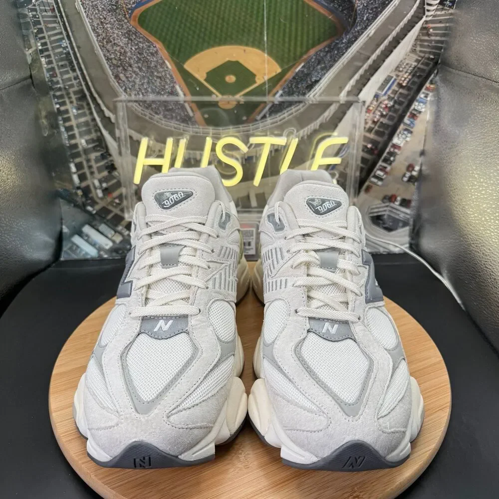 New Balance Men's Athletic Sneakers in Light Gray and White